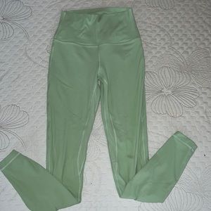 lululemon green align leggings 28”